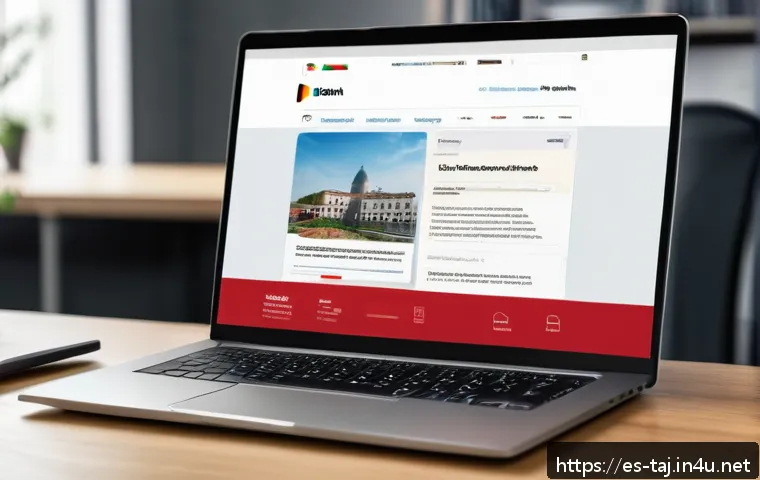 타지키스탄에서 일어나기 쉬운 사기 유형 - A detailed digital illustration of a realistic fake banking website on a laptop screen, showing a ph...